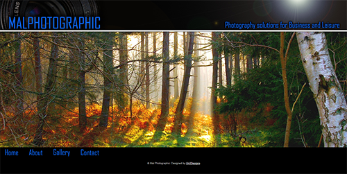 A Website Design for Suffolk based company Malphotographic